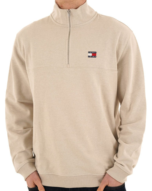 Tommy Jeans Tommy Jeans Badge 1/4 Zip Sweater Ancient White