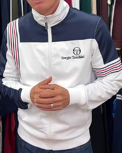 Sergio Tacchini Wilander Trainingsjacke Weiß Marineblau