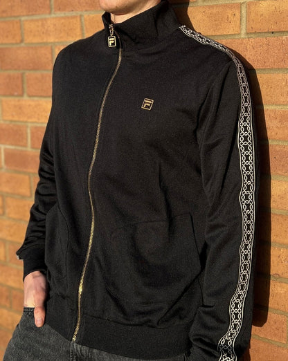 Fila Gold Roman Tapeed Track Top Schwarz