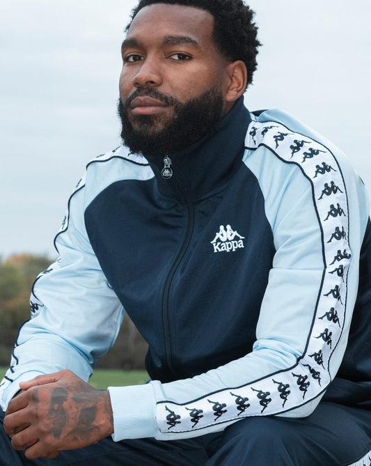 Kappa Kappa Uriah Trainingsjacke Marineblau/Hellblau