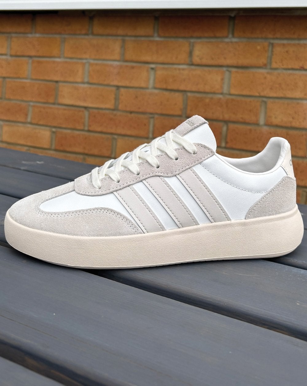 Adidas Barreda Lux Sneaker, Kreideweiß, Leder