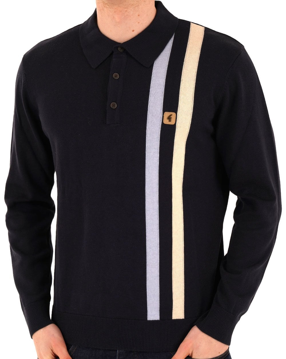 Gabicci Vintage Coltrane Stripe Knit Navy