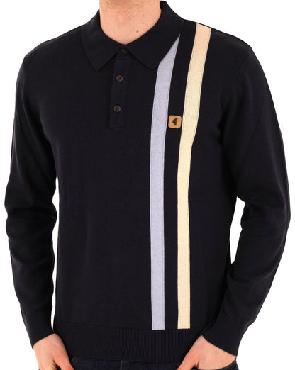 Gabicci Vintage Coltrane Stripe Knit Navy