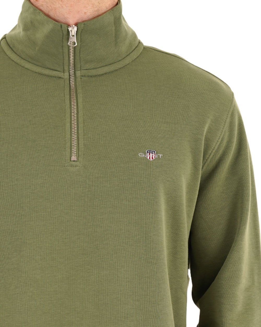 Gant Shield Half Zip Sweatshirt Hellgrün