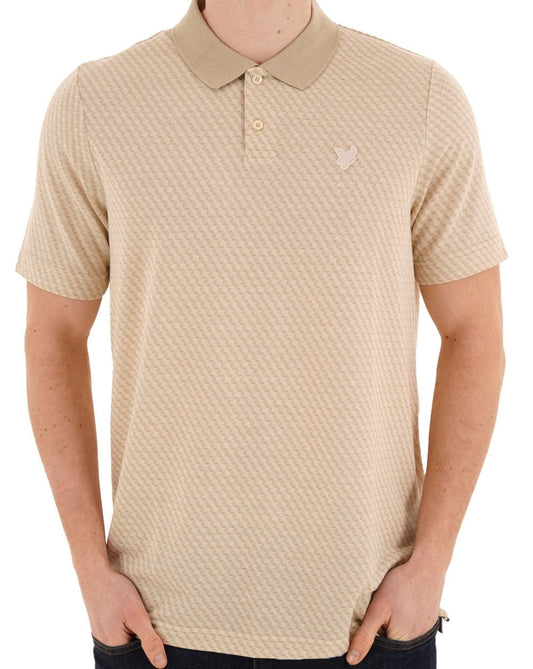 Lyle & Scott Jacquard Polohemd Natur