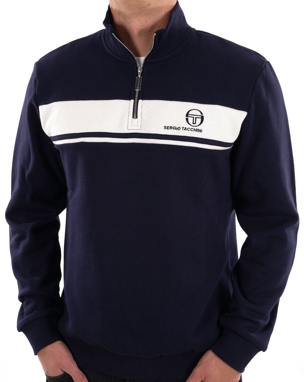 Sergio Tacchini Masters 1/4 Zip Sweatshirt Marineblau