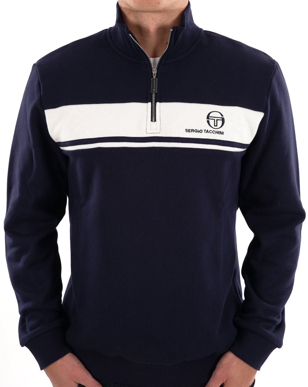 Sergio Tacchini Masters 1/4 Zip Sweatshirt Marineblau