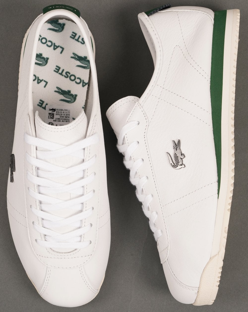 Lacoste Club Low Leder-Sneaker Weiß/Creme