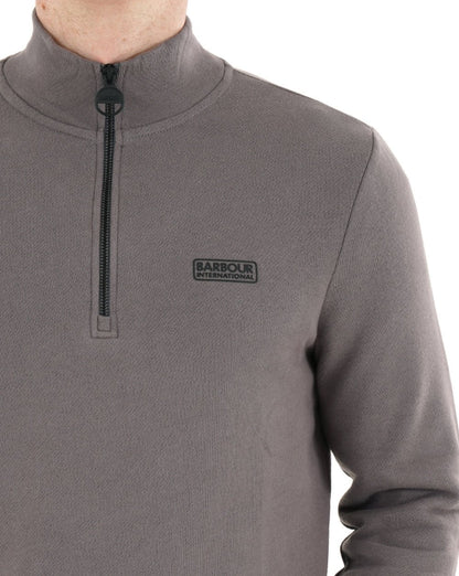 Barbour International Essential Half Zip Aluminium