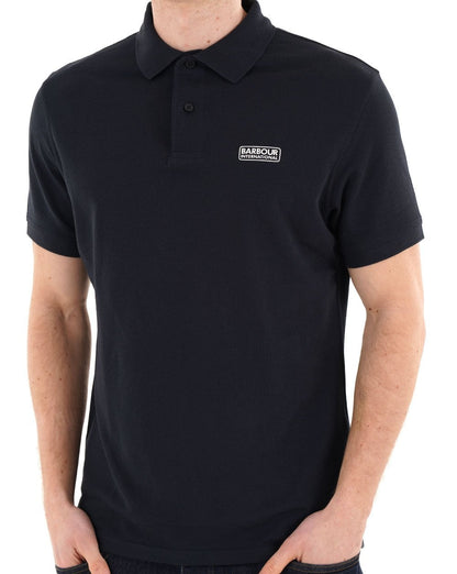 Barbour International Essential Polo Dunkelblau/Weiß