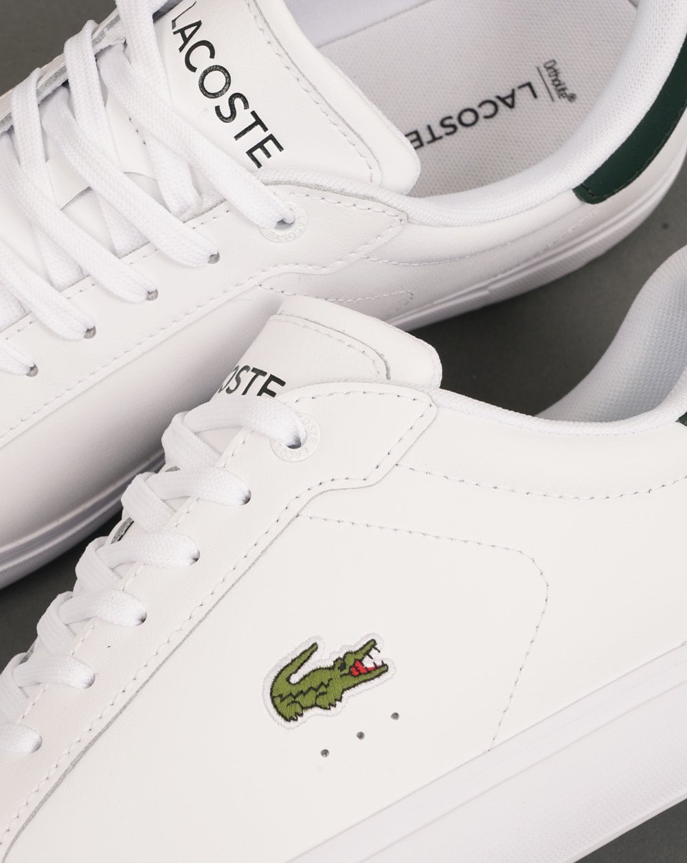 Lacoste Powercourt Trainers White/Dark Green