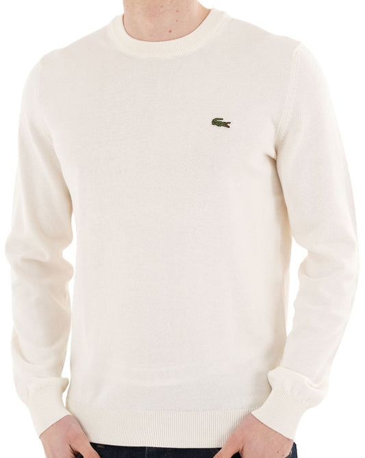Lacoste Rundhals-Strickpullover Mehl