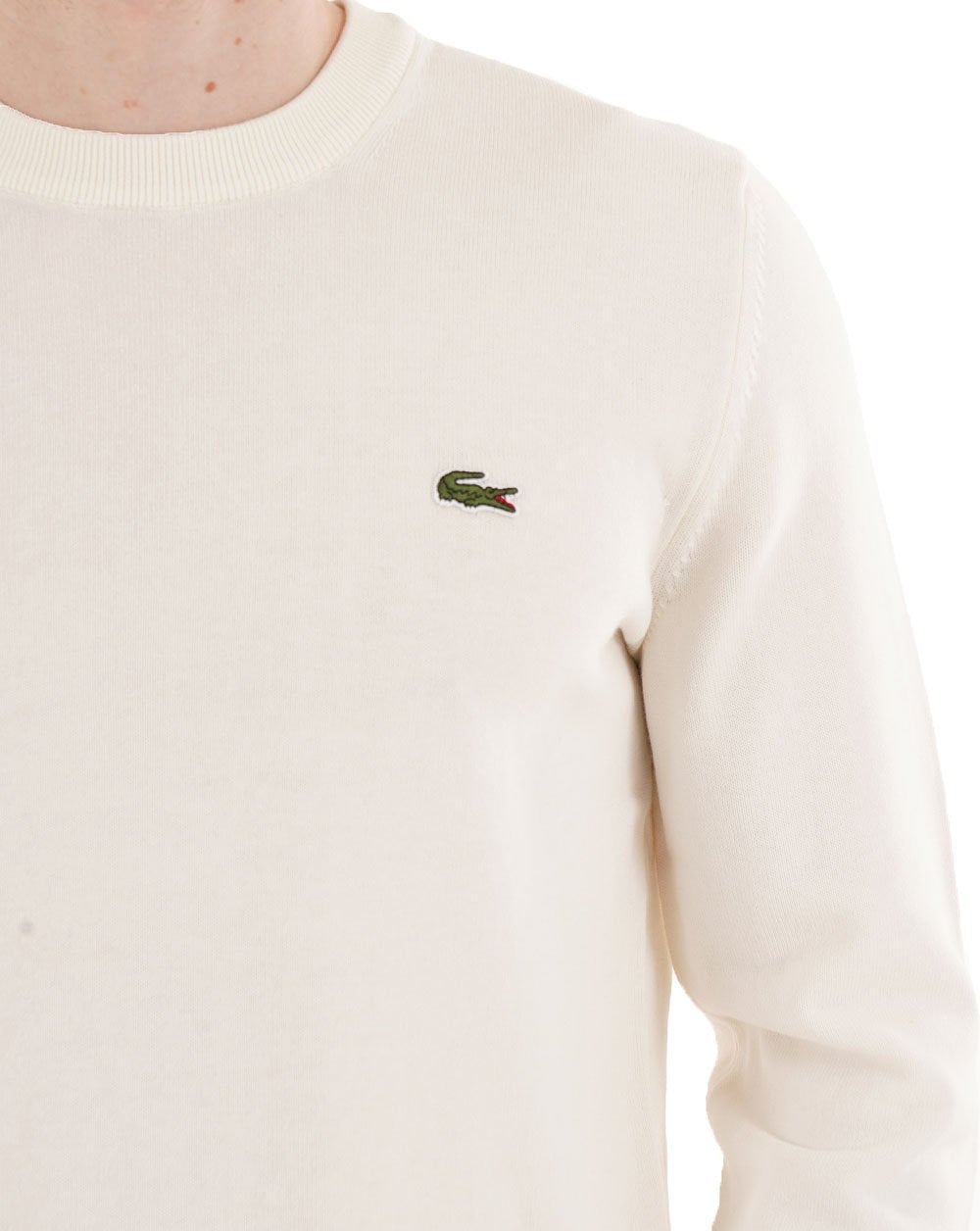 Lacoste Rundhals-Strickpullover Mehl