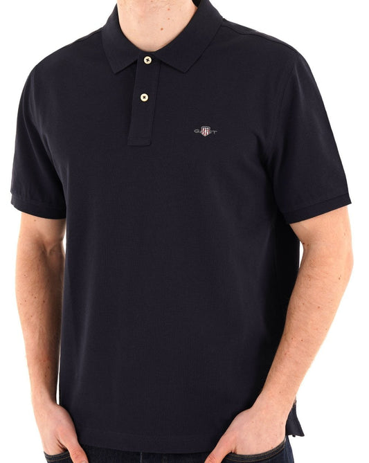 Gant Shield Piqué Polo Marineblau