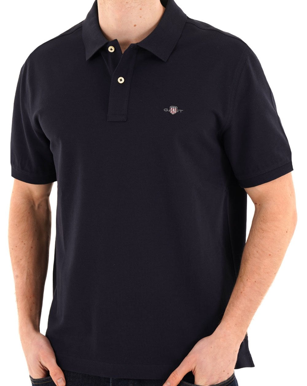 Gant Shield Piqué Polo Marineblau