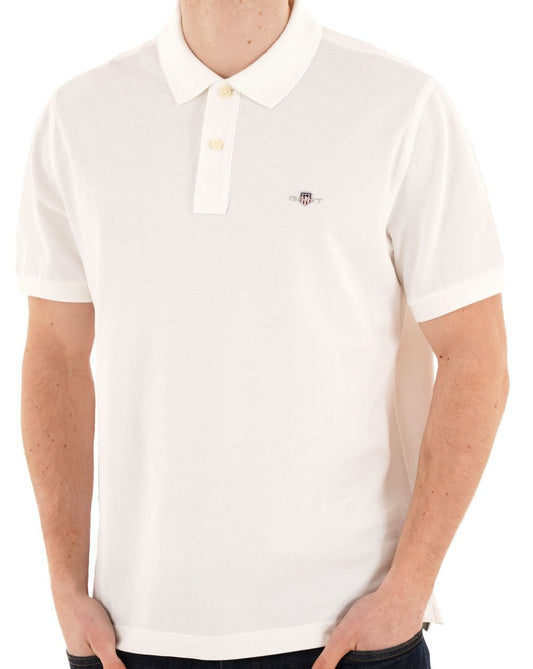 Gant Shield Piqué Polo Weiß