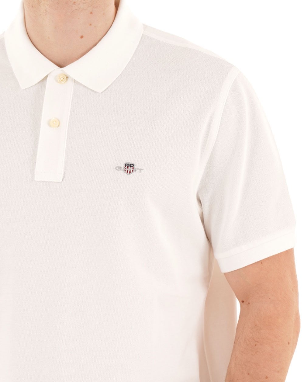 Gant Shield Piqué Polo Weiß