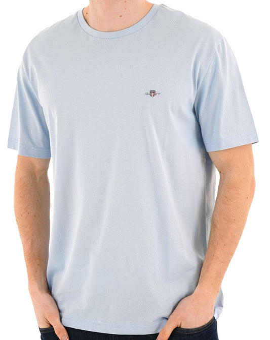Gant Shield Crew T-Shirt Frisches Blau