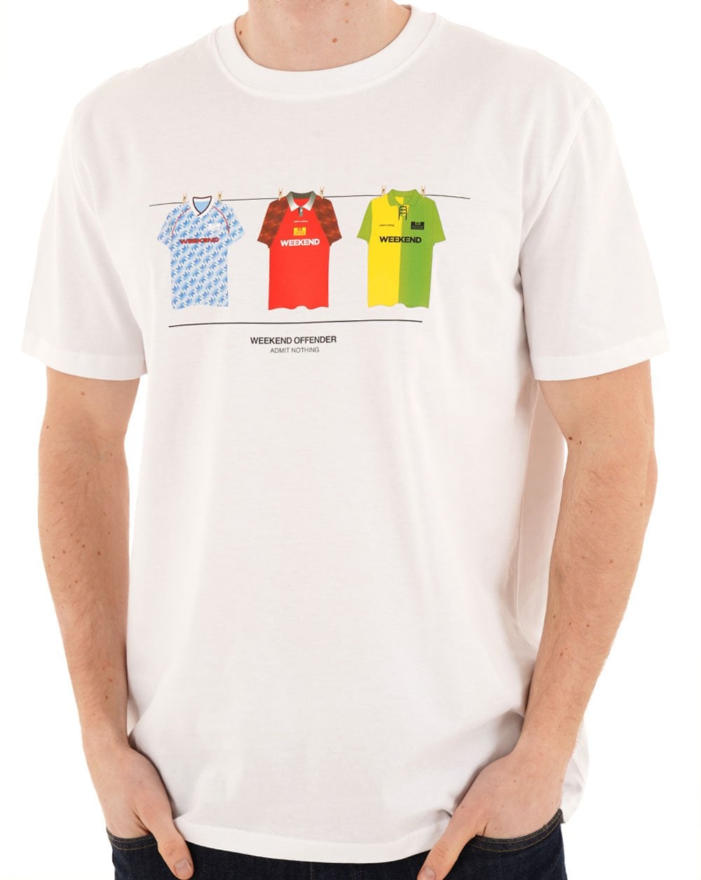 Weekend Offender Man Utd Kits T-Shirt Weiß
