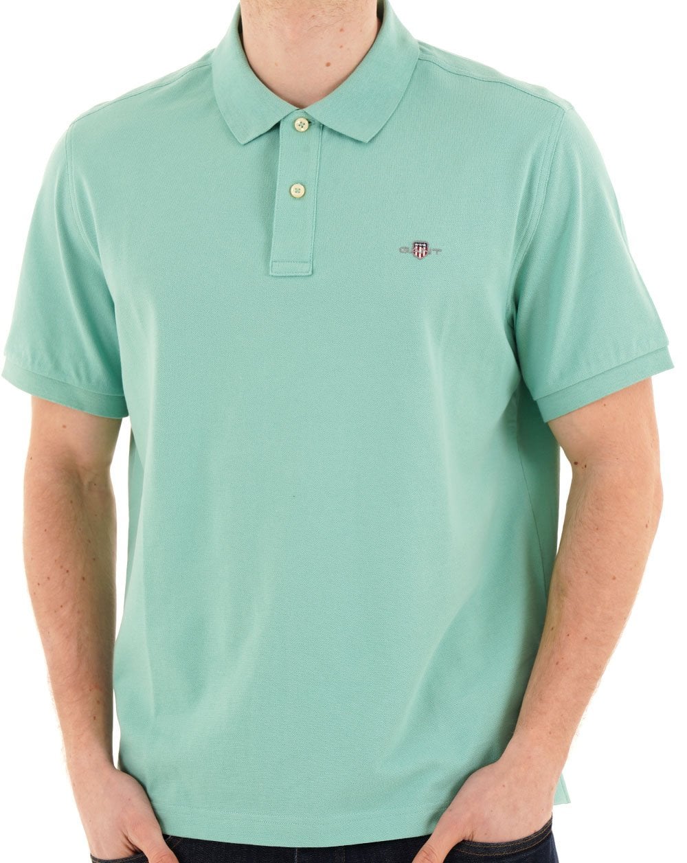 Gant Shield Piqué Polo Helltürkis