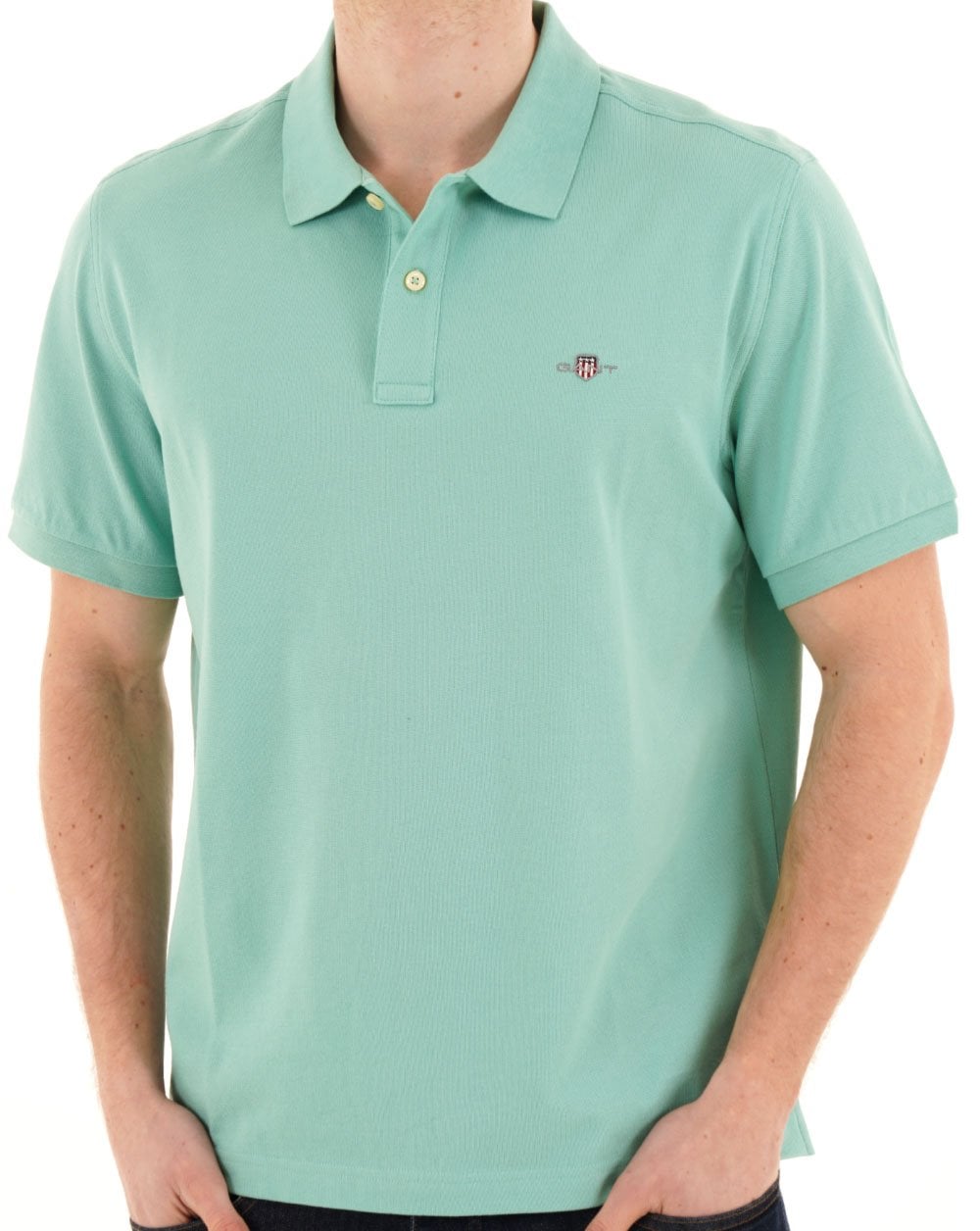 Gant Shield Piqué Polo Helltürkis