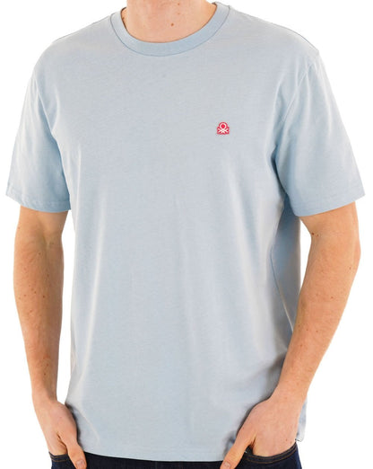 Benetton T-Shirt mit kleinem Logo, hellblau