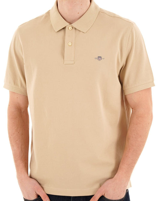Gant Shield Piqué Polo Haferbeige