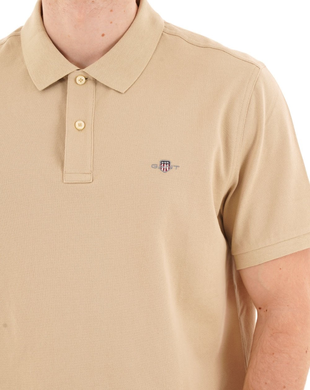 Gant Shield Pique Polo Oat Beige