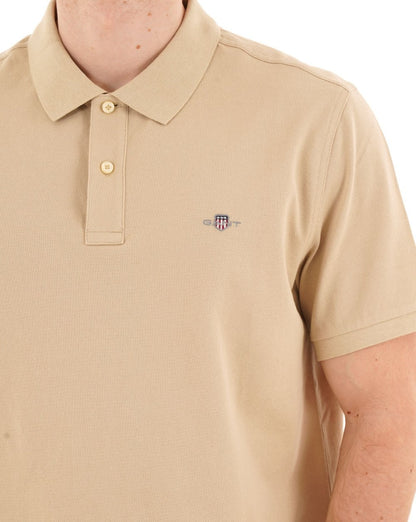 Gant Shield Piqué Polo Haferbeige