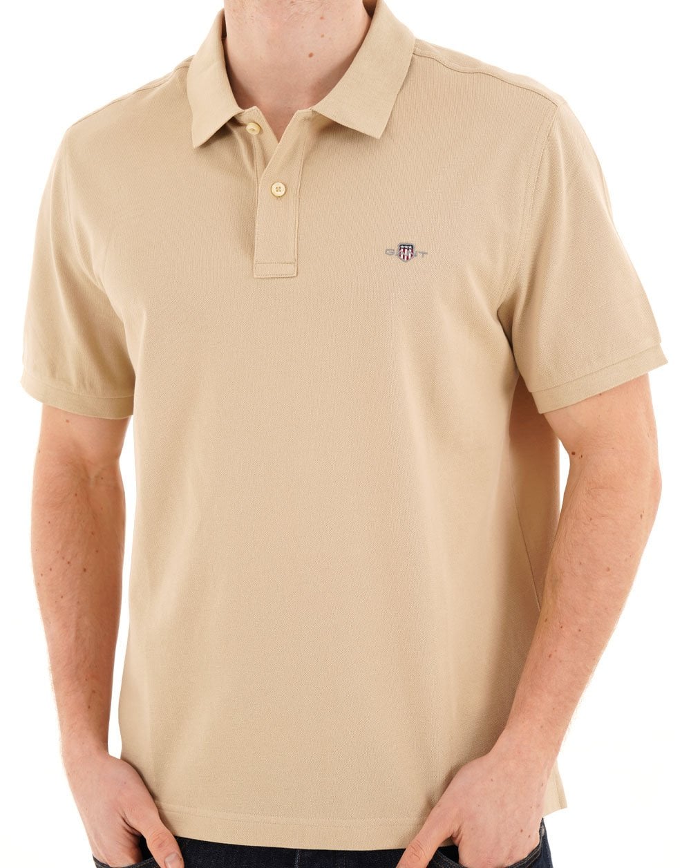 Gant Shield Piqué Polo Haferbeige