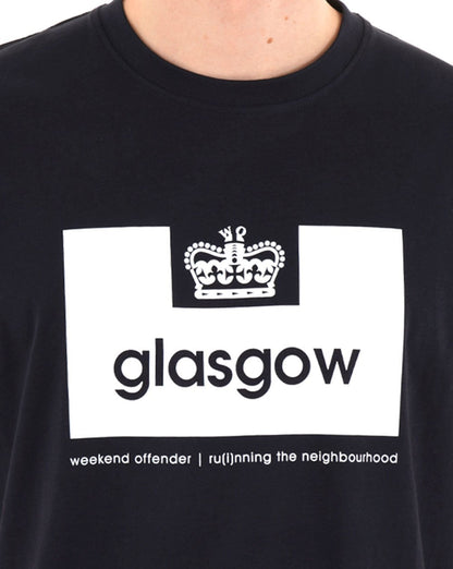 Weekend Offender Glasgow City Series T-Shirt Marineblau/Weiß