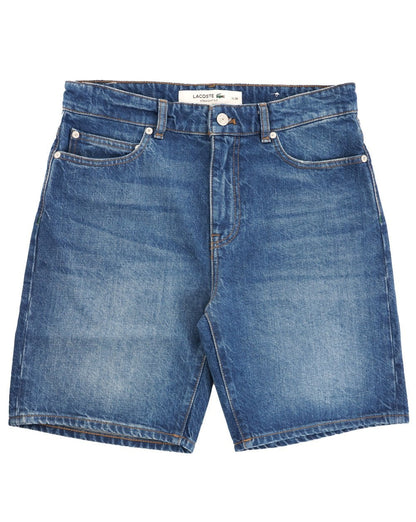 Lacoste Denim Bermuda Shorts, gewaschenes Dunkelblau