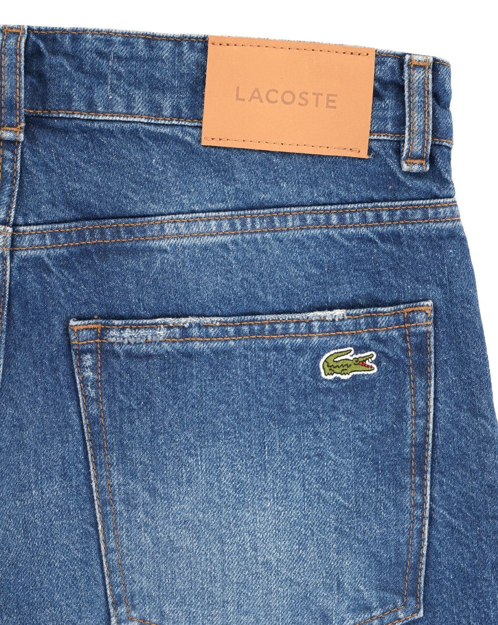 Lacoste Denim Bermuda Shorts, gewaschenes Dunkelblau