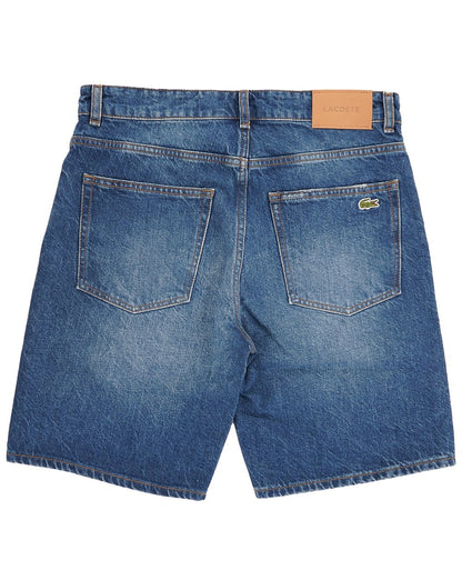 Lacoste Denim Bermuda Shorts, gewaschenes Dunkelblau