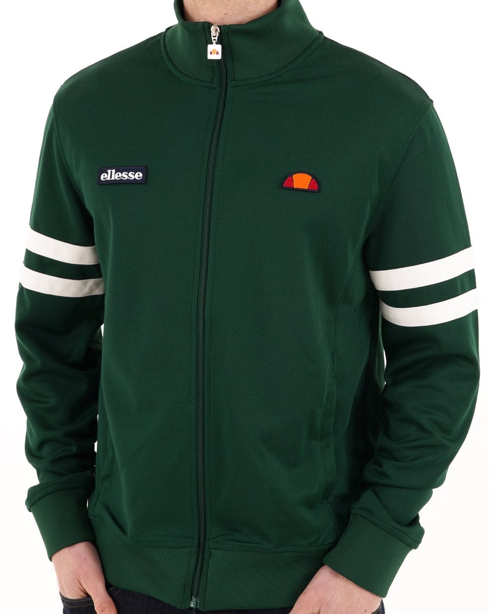 Ellesse Roma Trainingsjacke Dunkelgrün/Weiß