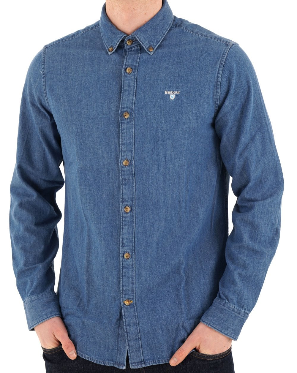Barbour Crest Hemd Chambray
