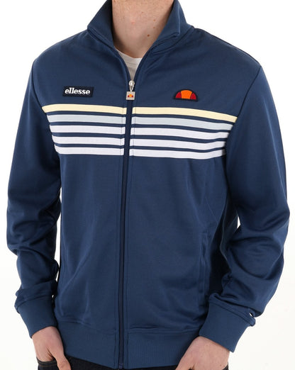 Ellesse 5-Streifen-Trainingsjacke Dunkelblau/Weiß