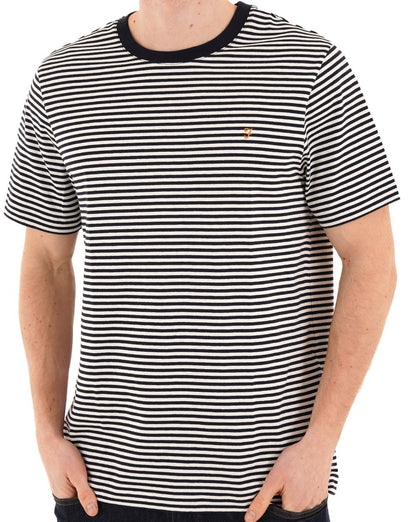 Farah Castle Gestreiftes T-Shirt, Marineblau