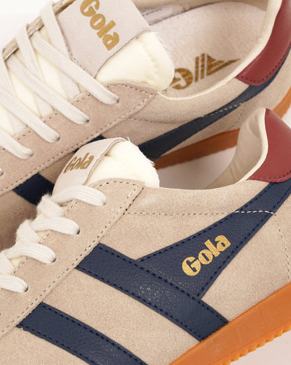 Gola Elan Sneaker in Knochenweiß/Marineblau/Rotocker