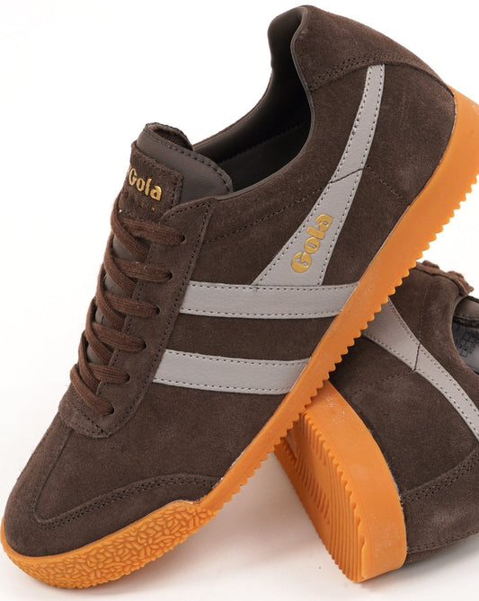 Gola Harrier Wildleder-Sneaker Mokka/Zement