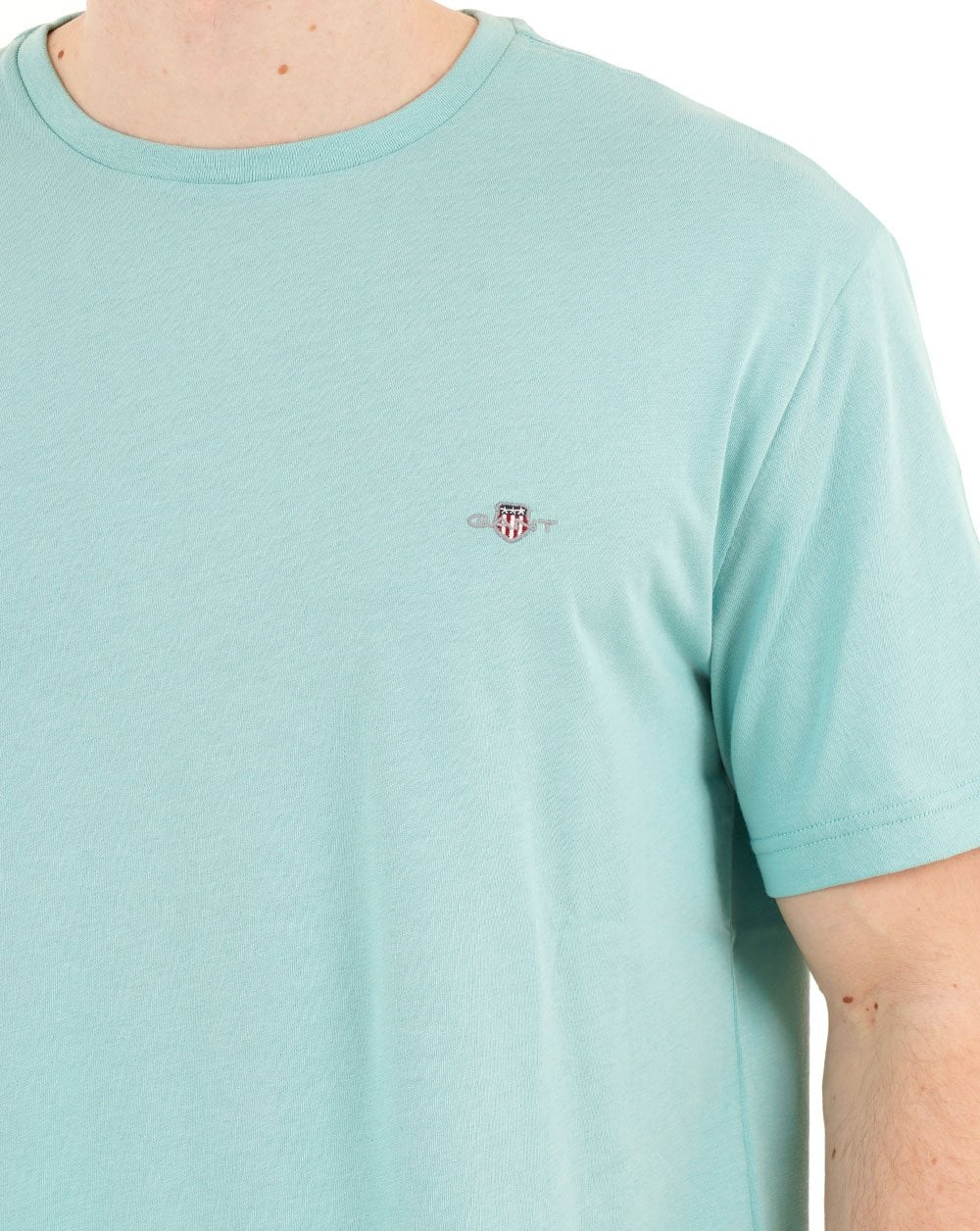 Gant Shield Crew T-Shirt, gedämpftes Türkis