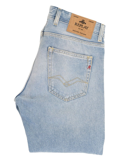 Replay Replay Grover Straight Fit Jeans Hellblau