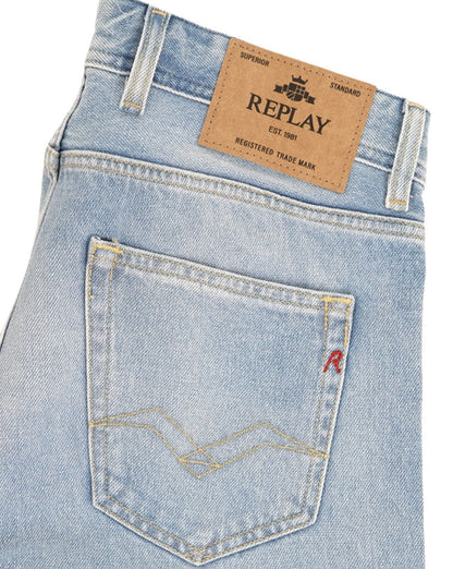 Replay Grover Straight Fit Jeans Hellblau