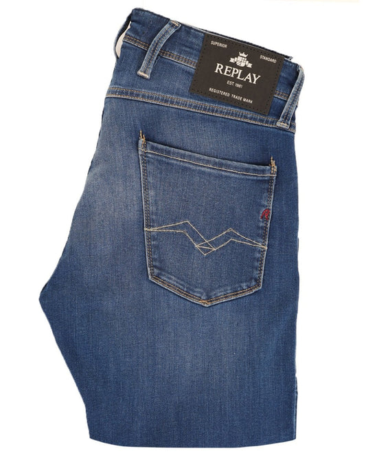 Replay Replay Power Stretch Anbass Slim Fit Jeans Dunkelblau