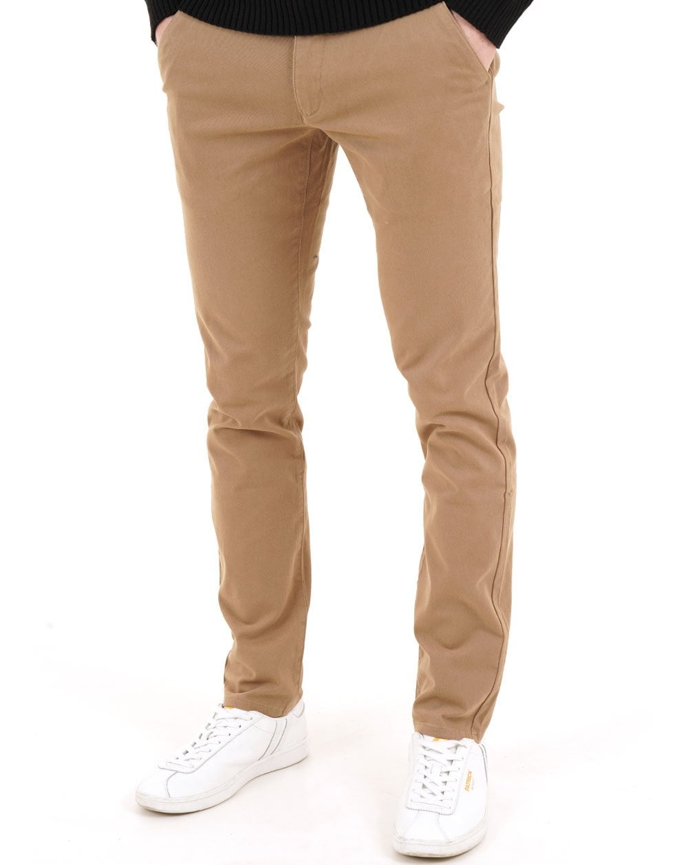 Farah Elm Slim Fit Twill Chinos Dunkelsand