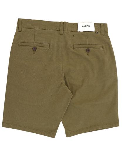 Farah Hawk Chino Twill Shorts Olivgrün