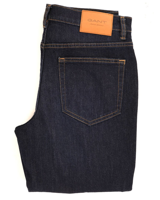 Gant Jeans Regular Fit Dunkelblau Used