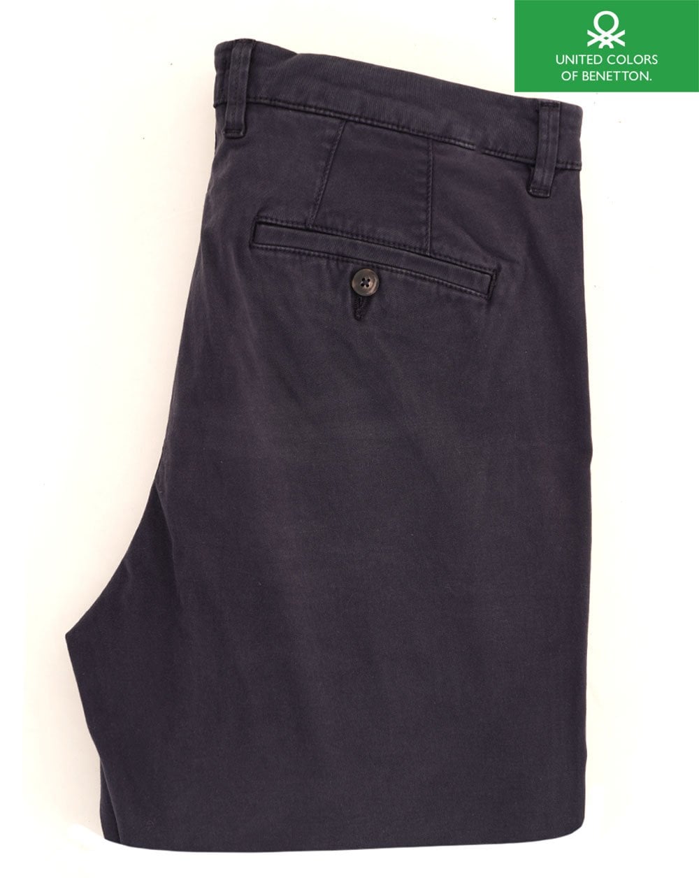 Benetton Slim Fit Baumwoll-Chinos, Marineblau