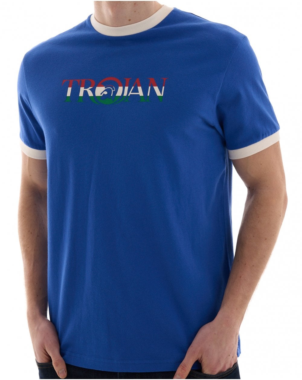 Trojan Helmet Logo T-Shirt Kobaltblau