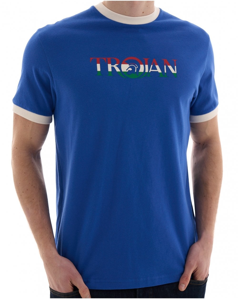 Trojan Helmet Logo T-Shirt Kobaltblau